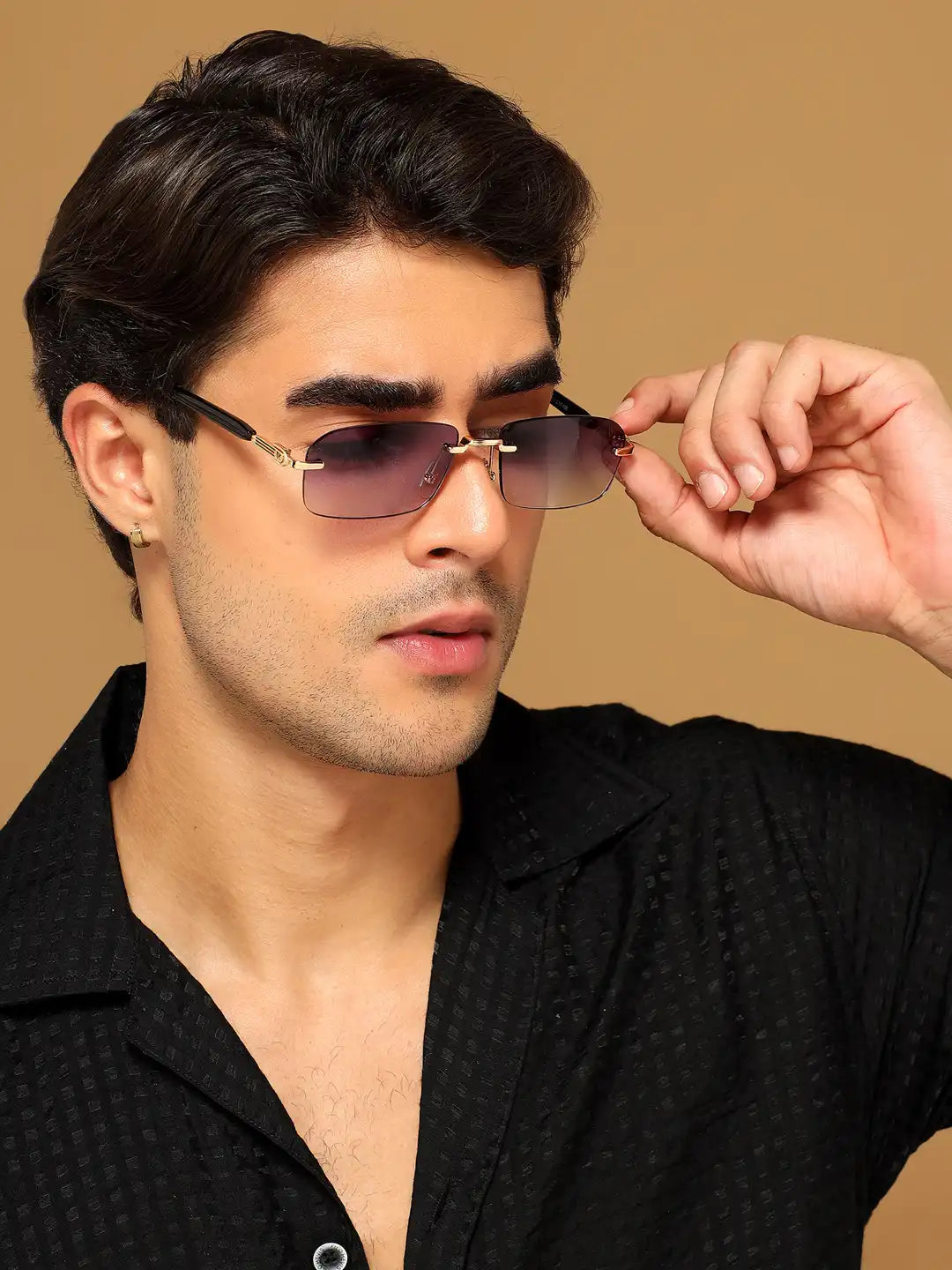Rimless Sunglasses Mens