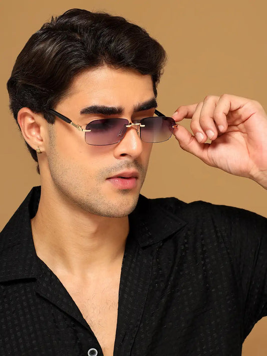 Rimless Sunglasses Mens